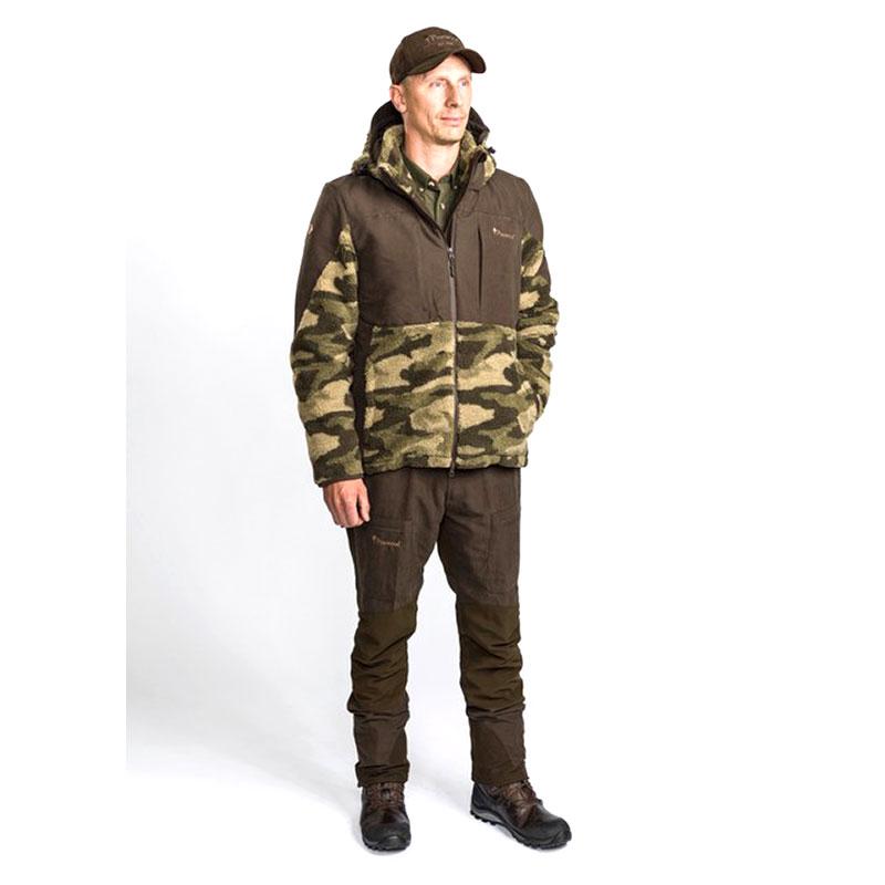 Pinewood Esbo Pile Camou Jacke Jungle Green/Suede Brown
