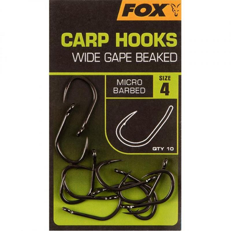 FOX Carp Hooks Wide Gape Beaked