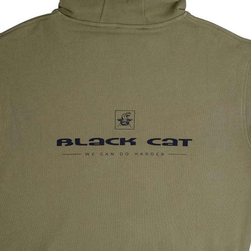 Black Cat Cat Hoodie Khaki