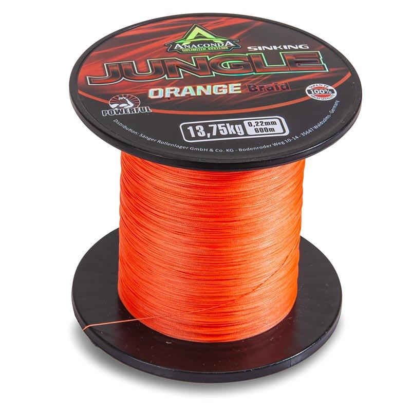 Anaconda Jungle Orange Sinking Braid 600 m 0,25 mm
