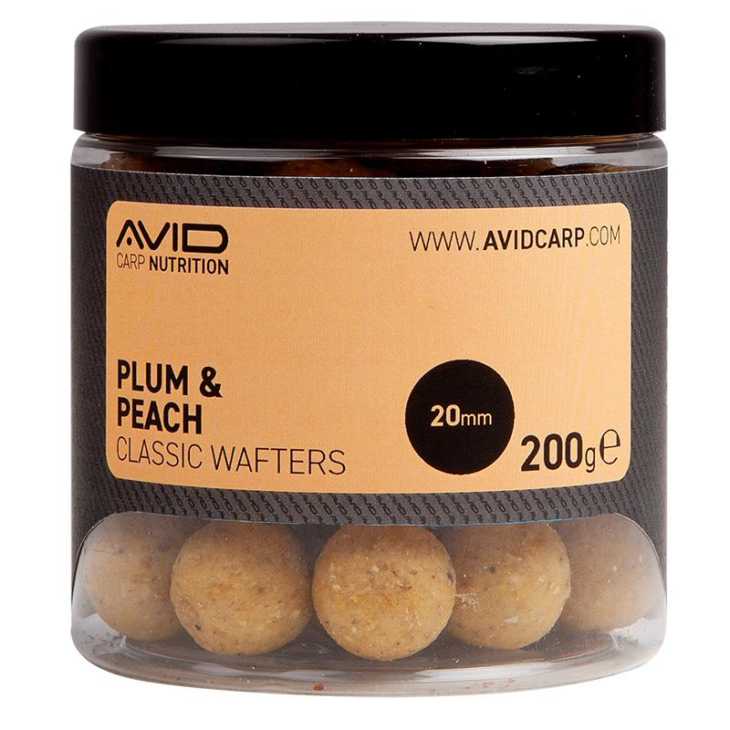 Avid Carp Plum & Peach Wafters 200 g 20 mm