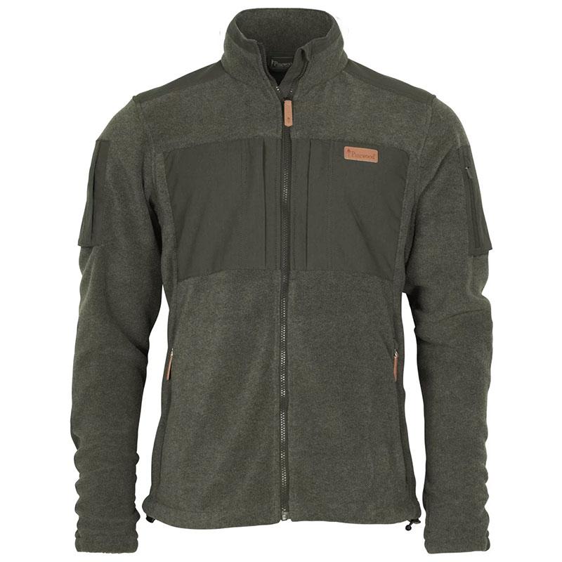 Pinewood Lappland Rough Herren Fleecejacke Olive Melange/Dark Olive