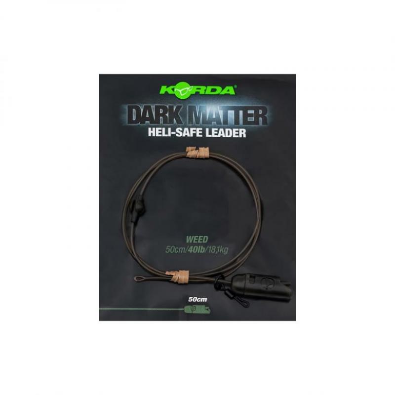 Korda Dark Matter Heli-Safe Leader 40 lb 100 cm Weed