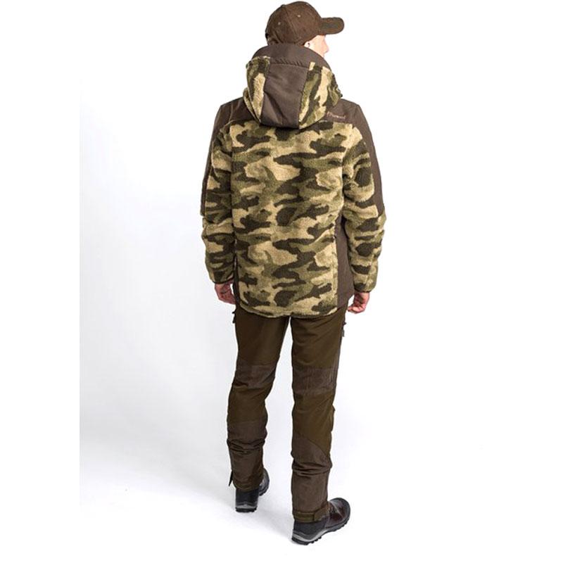 Pinewood Esbo Pile Camou Jacke Jungle Green/Suede Brown