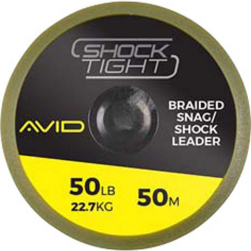 Avid Carp Shock Tight Braided Snag/Shock Leader 50 lb