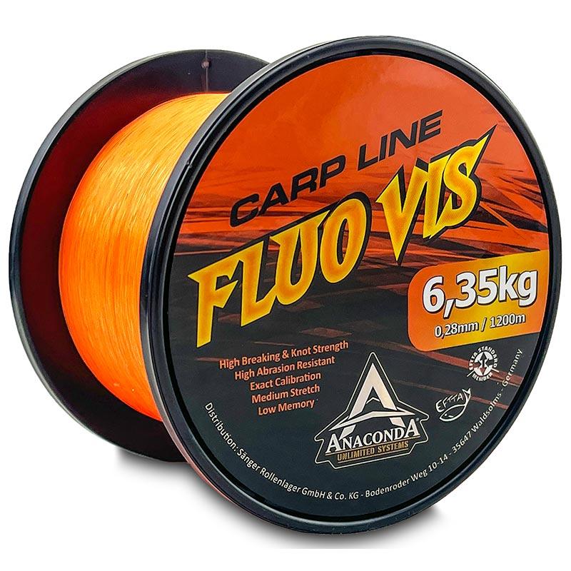 Anaconda Fluovis Orange Carp Line 1200 m 0,30 mm 7,60 kg