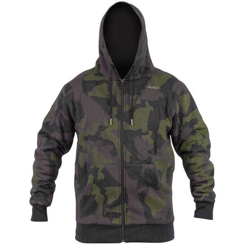 Avid Carp Distortion Camo Zip Hoodie - Größe: M