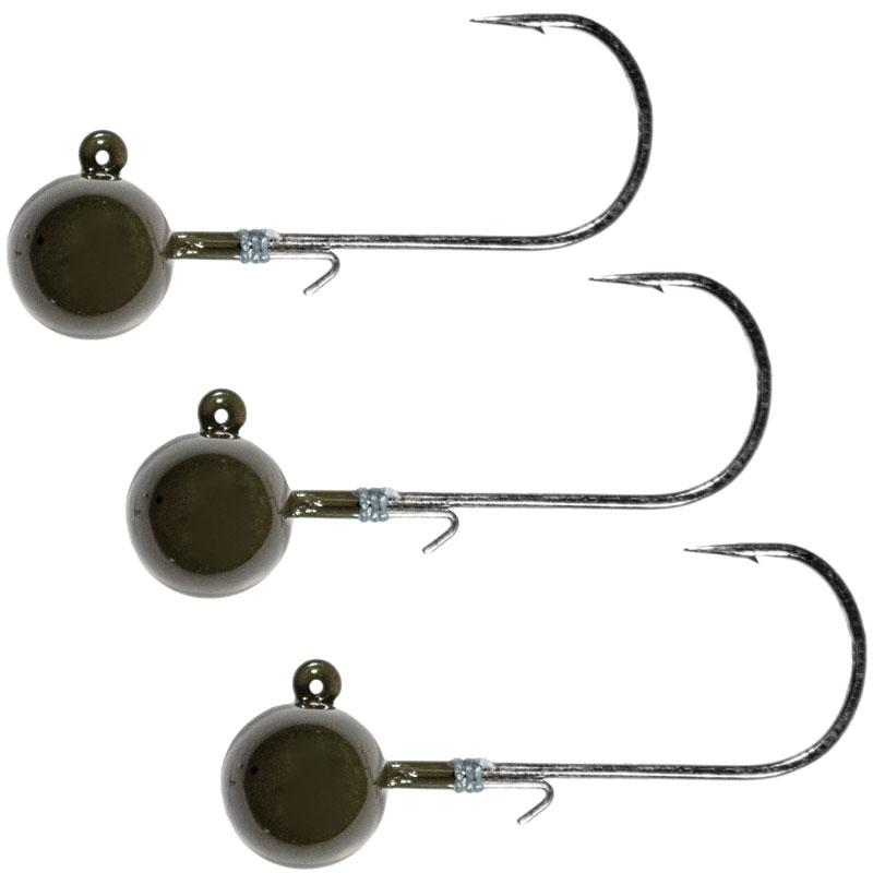 #LMAB Tungsten Round Jig Green Pumpkin