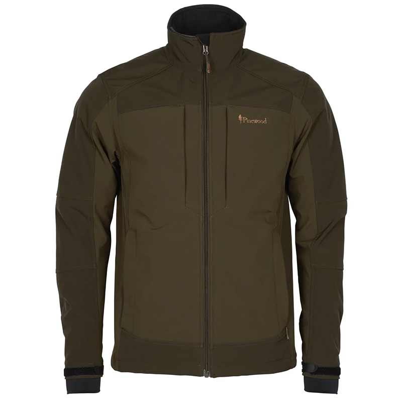 Pinewood Smaland Stretch Herren Shelljacke Darkoliv/Suede Brown