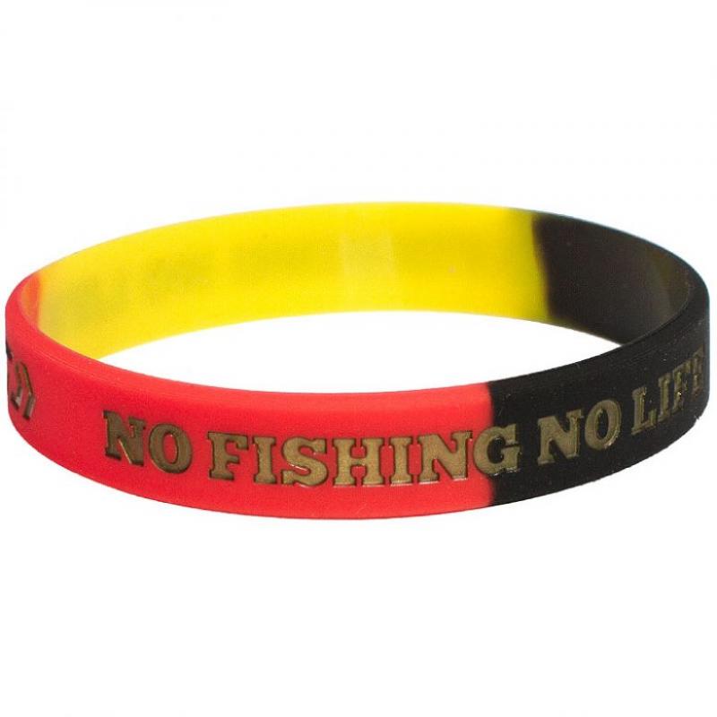 NO FISHING NO LIFE + DAIWA DVEC Armband Deutschland-Gold