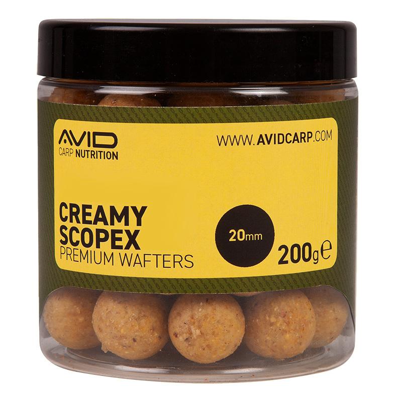 Avid Carp Creamy Scopex Wafters 200 g 20 mm