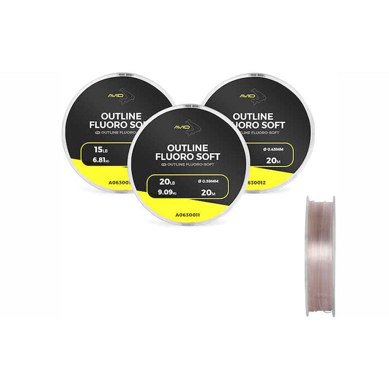 Avid Carp Outline Fluoro-Soft 20 m - 20 lb - 9,09 kg - 0,39 mm