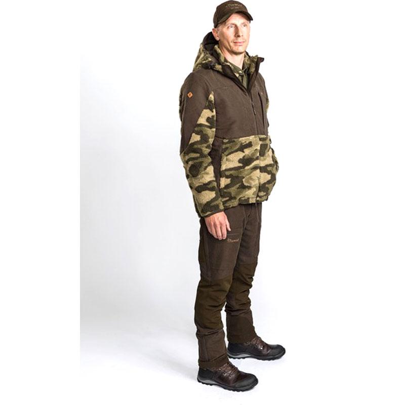 Pinewood Esbo Pile Camou Jacke Jungle Green/Suede Brown