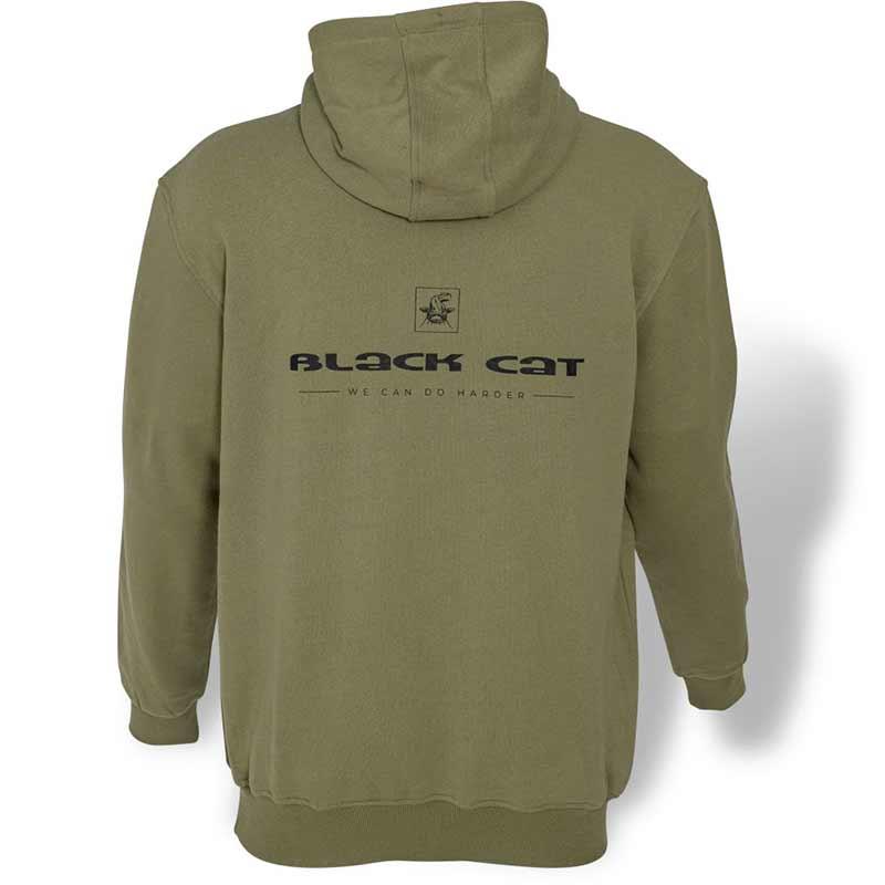 Black Cat Cat Hoodie Khaki