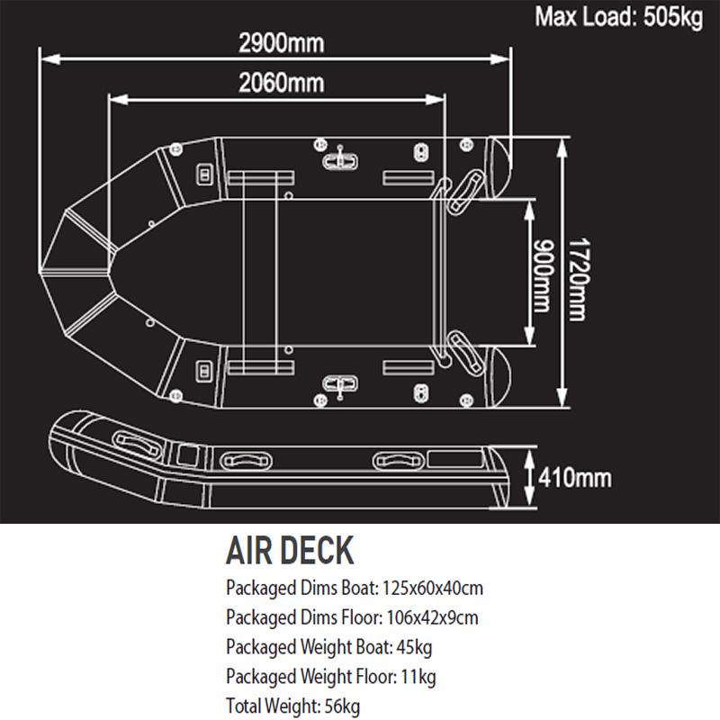 Fox Inflatable Boat 290 X Boat Air Deck