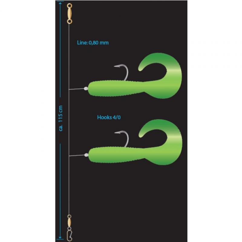 Aquantic Double Twisterrig XL 4/0 MO