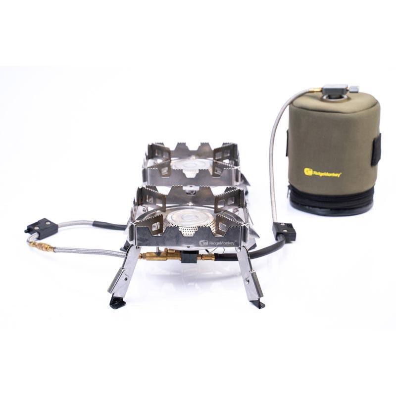 RidgeMonkey Quad Connect Pro Full Kit Portable Dual Stove System