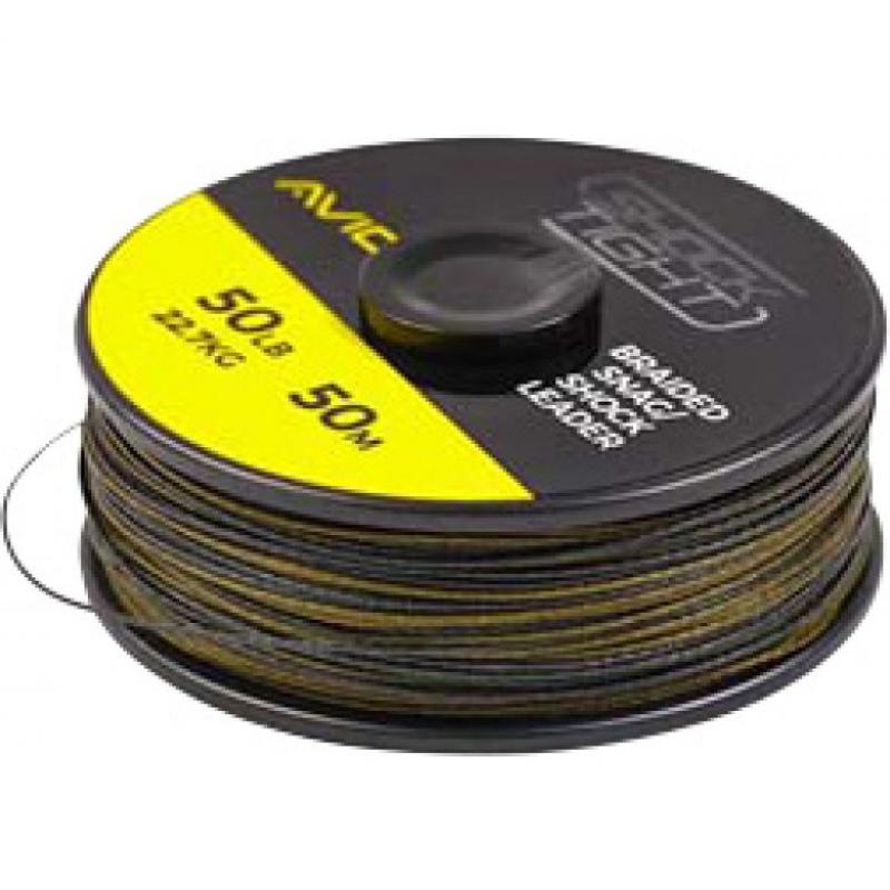 Avid Carp Shock Tight Braided Snag/Shock Leader 50 lb