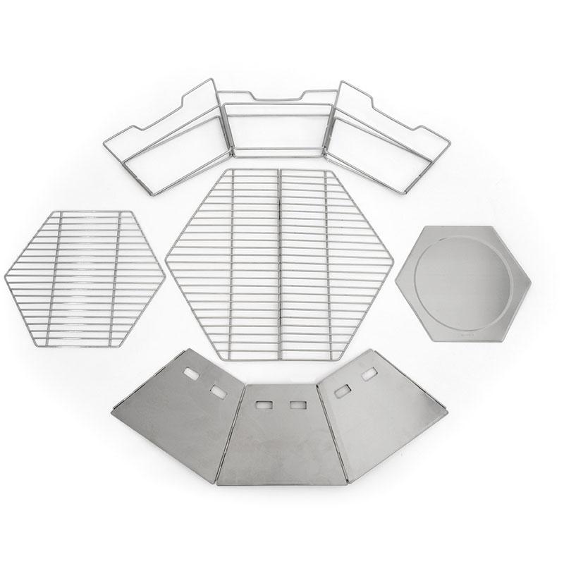 Origin Outdoors Grill- und Feuerschale Hexagon 40 x 45 cm