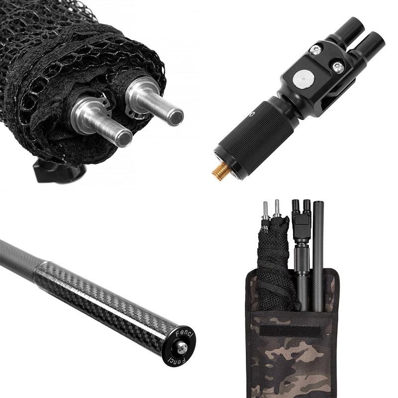 Fencl Carp Kescher Premium 42 Gummiertes Netz inkl. 2 m Stab
