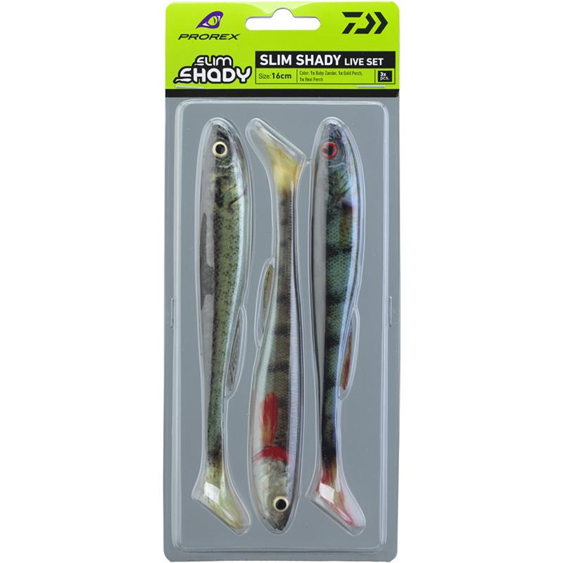 DAIWA Prorex Real Slim Shady Live Set 16 cm 3 Stück