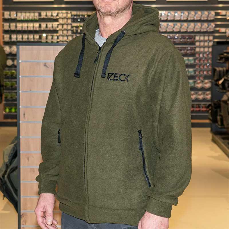Zeck Fishing Fleece Jacket Dark Green