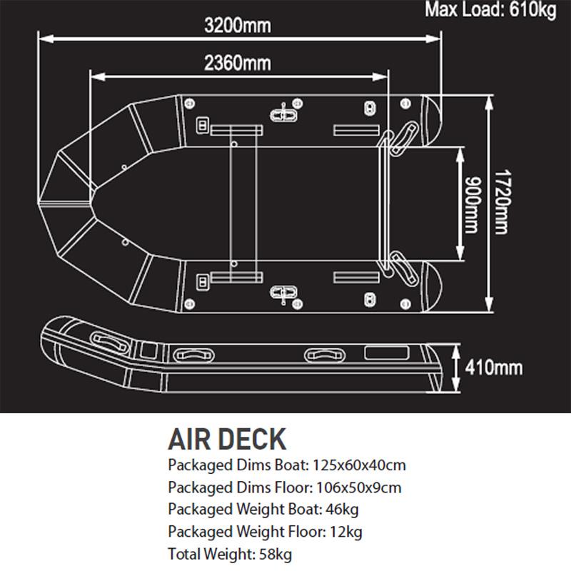 Fox Inflatable Boat 320 X Air Deck
