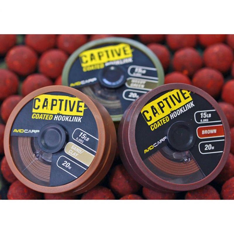 Avid Carp Captive Coated Hooklink Sand/Clay - 15 lb