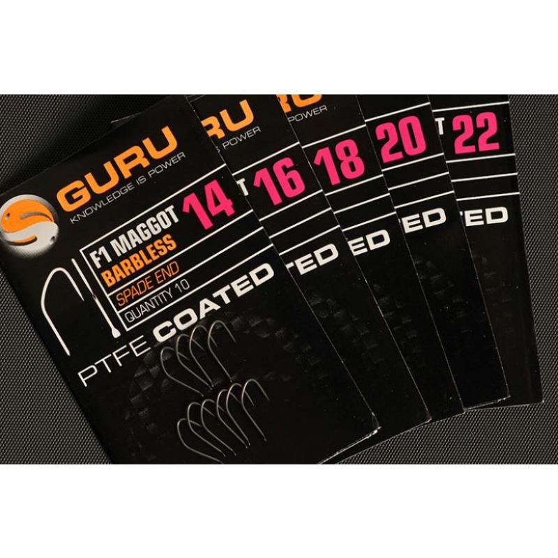 Guru F1 Maggot Barbless Hook - 16