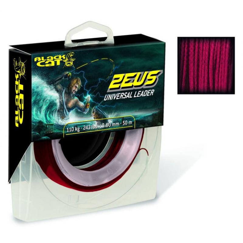 Black Cat Zeus Universal Leader Red 50 m 0,80 mm 110 kg