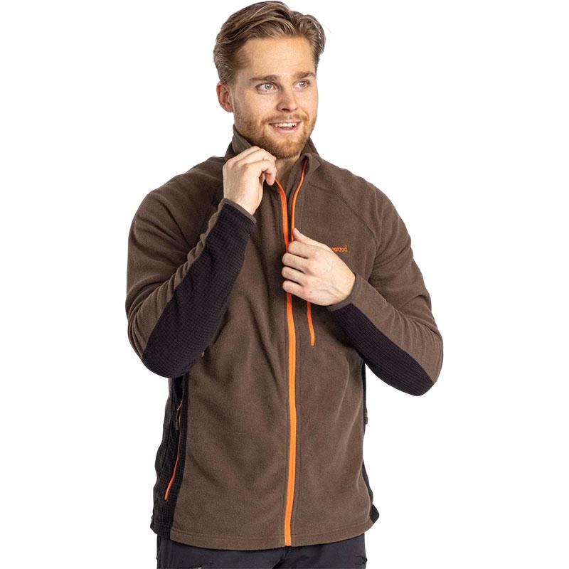 Pinewood Air Vent Herren Fleecejacke Dark Olive - Größe: M