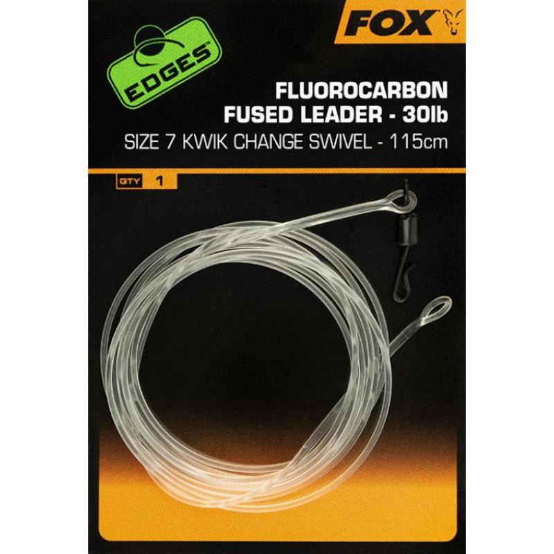 FOX Edges Fluorocarbon Fused Leaders Kwik Change Swivel 7 - 30 lb 115 cm