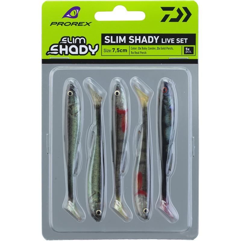 DAIWA Prorex Real Slim Shady Live Set 7,5 cm 5 Stück