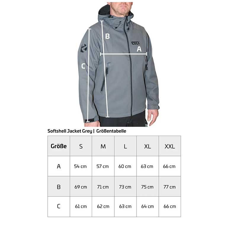 Zeck Fishing Softshell Jacket Grey