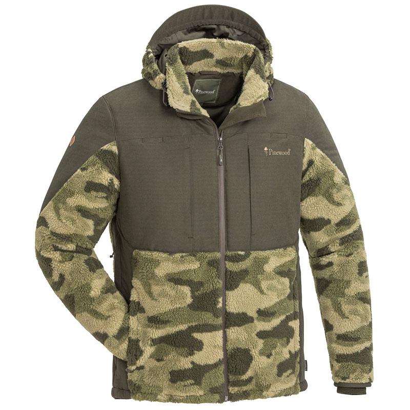 Pinewood Esbo Pile Camou Jacke Jungle Green/Suede Brown